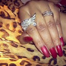 L O V E MY RINGS +  SEXY WINE RED NAILS XX