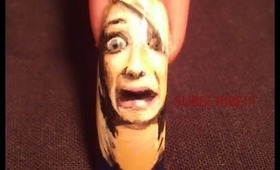 JENNA MARBLES, the GO AWAY face: robin moses nail art portrait tutorial 513