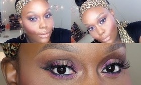 Gold Glittery Purple Eye Tutorial | Makeupbymella89