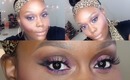 Gold Glittery Purple Eye Tutorial | Makeupbymella89