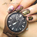 Cogs/ Gears Nail Art with JORD Wood Watch