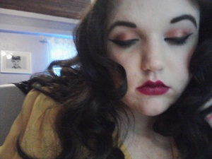 MAC lipstick in Rebel
MAC eyeshadow in brash ( call me bubbles quad)