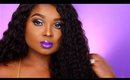 Full Face Makeup tutorial : Cool toned eyes and glossy purple lips ft.  Dsoar Hair !