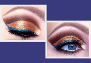 Copper with a pop of blue :)