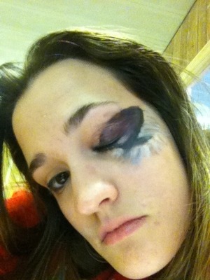 My theatre practice makeup. I called the character mimi the meerkat 