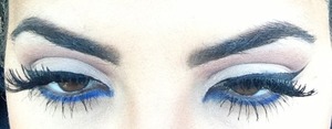 Used a Royal Wink by MAC on my lower lash line : )