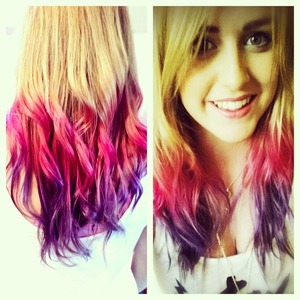 Pink/purple dip dye