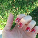 Red Glitter Nails