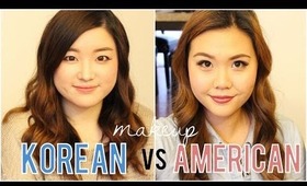 Korean vs American Makeup Tutorial ♥ 한국과 미국 메이컵 화장법| ANGELLiEBEAUTY