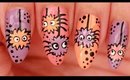Fluffy Spiders Halloween nail art ft. Lucia Couture + Giveaway