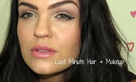 LAST MINUTE Valentine's Day Makeup & Tousled Hair