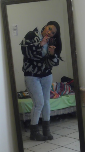 I love my sweater especially on cold days like this..