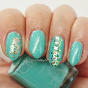 Color Me Monthly, $7/mon, one shade per month. I paired the May shade, Sirens, with some iridescent studs, glitters and a nail stamp.
http://www.beautybykrystal.com/2014/05/color-me-monthly-sirens.html