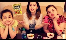 GUMMY BEAR CHALLENGE!!! feat. My Sister & Cousin