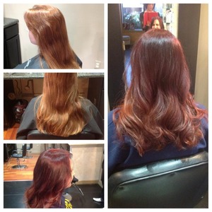 This sweet mother of 3 needed a new look- we went sassy red! 