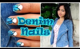 Bleached Denim Jacket Nails | Tutorial (Dresslink)