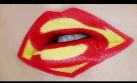 Superheroes Lip Art Tutorial: Superman