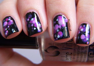 Purple and pink bokeh dots!
http://thepolishwell.blogspot.com/2012/02/nail-ideas-purple-and-pink-bokeh-dots.html