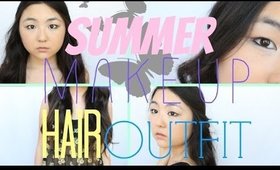 Getting Ready: Summer Makeup, Hair & Outfit