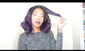 Purple Freestress Equal Lacefront Petal Blossom Wig