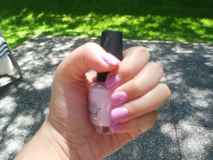 OPI Lucky Lucky Lavender. 
Indoors it is more of nudey pink. :) 