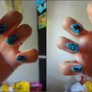 Blue cow nails (: