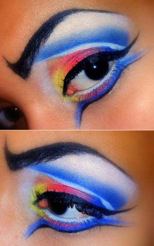 Playing with bold colors & fine lines.