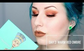 JUVIAS PLACE THE NUBIAN- DAY 2: WARM RED OMBRE | 1 PALETTE FOR A WEEK