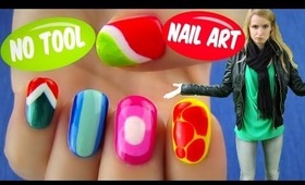 No Tool Nail Art! 5 Nail Art Designs & Ideas Without Any Nail Art Tools