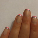 Pink/Silver sparkle tips