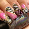 Holographic Pink & Gold Zebra