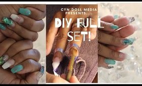 D.I.Y ACRYLIC NAILS!!! COFFIN NAILS!!