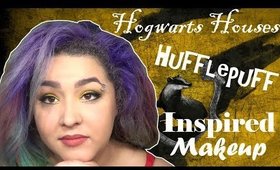 Hogwarts Hufflepuff Inspired Makeup Tutorial(NoBlandMakeup)