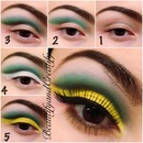 Pictorial for colorful cut crease look
