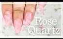 Rose Quartz with Gold nail art