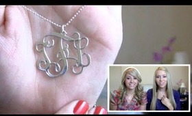 Go Get You Some... Monogram Necklace!! +bloopers
