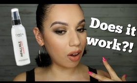 L'Oreal Fixing Mist - half face test review | ChristineMUA