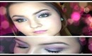 💜 Purple Glitter and Sparkles w/ Drugstore Makeup + outtakes! 🌟