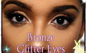 Bold  Bronze Glitter Look + 3 Lip Options