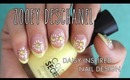 Zooey Deschanel Daisy Inspired Nails (Red Carpet)