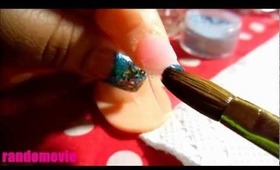 Acrylic Nail Tutorial: Glitter and Cheetah Print