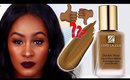 HYPED UP First Impression Estee Lauder Double Wear Foundation Review + Demo on DRY Skin | Shlinda1