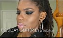 HOLIDAY GLITTER EYE TUTORIAL 2015 (GET READY WITH ME) NAVY BLUE