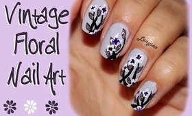 Vintage Floral Nail Art