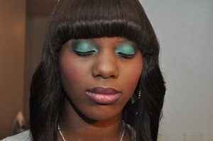 - my first victim a turquoise and black smokey eye (prom look)