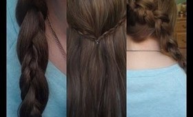 3 Quick and Easy Braided Hairstyles!