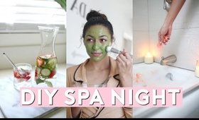 DIY Spa Night In 3 Minutes | Quick Pamper Routine 🌜 💅🏻 🌿 💐