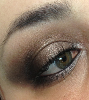 Satin Taupe, black, and silver look