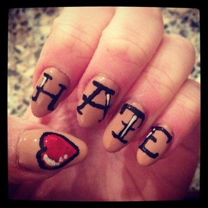 Hate tattoo nails 