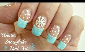 Winter Snowflake Nail Art!